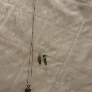 Earrings and neck piece set